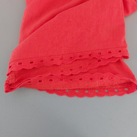 OLD NAVY Orange Dress Small Cami Top Midi Length Crochet Trim A Line Fall Season - Picture 13 of 15